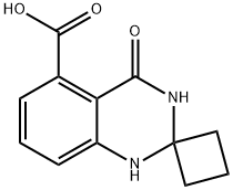 4-氧代螺[1,2,3,4-四氢喹唑啉-2,1'-环丁烷]-5-甲酸 结构式
