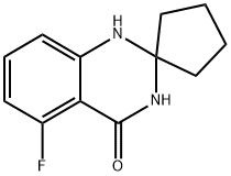 5-氟螺[1,2,3,4-四氢喹唑啉-2,1'-环戊烷]-4-酮 结构式