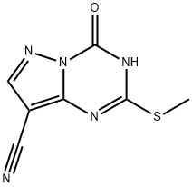 4-羟基-2-甲巯基-8-氰基吡唑[1,5-A][1,3,5]三嗪 结构式