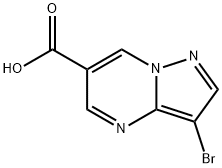 3-溴吡唑[1,5-A]嘧啶-6-羧酸 结构式