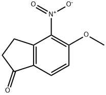 5-甲氧基-4-硝基-2,3-二氢-1H-茚-1-酮 结构式