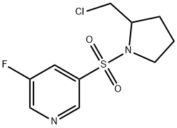 3-(2-(chloroMethyl)pyrrolidin-1-ylsulfonyl)-5-fluoropyridine 结构式