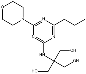 1,3-Propanediol, 2-(hydroxymethyl)-2-((4-(4-morpholinyl)-6-propyl-1,3, 5-triazin-2-yl)amino)- 结构式