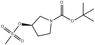 (R)-1-BOC-3-甲磺酰氧基吡咯烷 结构式