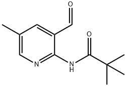 N-(3-甲酰-5-甲基吡啶-2-基)三甲基乙胺 结构式