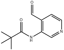 N-(4-甲酰基吡啶-3-基)-2,2-二甲基丙酰胺 结构式