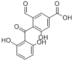 4-(2,6-dihydroxybenzoyl)-3-formyl-5-hydroxybenzoic acid 结构式