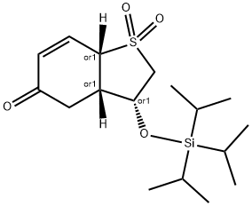 3-triisopropylsiloxy-2,3,3a,7a-tetrahydrobenzo(b)thiophen-5(4H)-one 1,1-dioxide 结构式