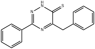 1,2,4-Triazine-6(1H)-thione, 3-phenyl-5-(phenylmethyl)- 结构式