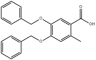 4,5-双(苄氧基)-2-甲基苯甲酸 结构式