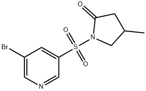 1-(5-broMopyridin-3-ylsulfonyl)-4-Methylpyrrolidin-2-one 结构式