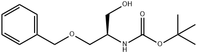 (R)-(+)-2-(BOC-氨基)-3-苄氧基-1-丙醇 结构式