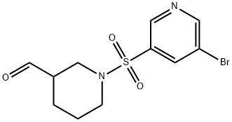 1-(5-broMopyridin-3-ylsulfonyl)piperidine-3-carbaldehyde 结构式
