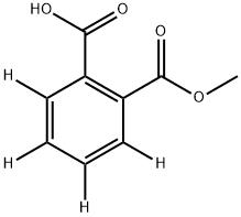 苯二甲酸单甲酯-D4 结构式