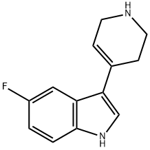 5-FLUORO-3-(1,2,3,6-TETRAHYDRO-PYRIDIN-4-YL)-1H-INDOLE 结构式