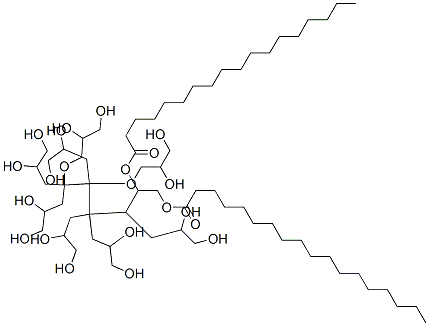 聚甘油-10 二硬脂酸酯 结构式