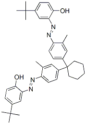 2,2'-[cyclohexylidenebis[(2-methyl-4,1-phenylene)azo]]bis[4-tert-butylphenol] 结构式