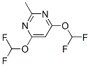 Pyrimidine, 4,6-bis(difluoromethoxy)-2-methyl- (9CI) 结构式