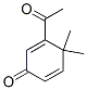 2,5-Cyclohexadien-1-one, 3-acetyl-4,4-dimethyl- (9CI) 结构式