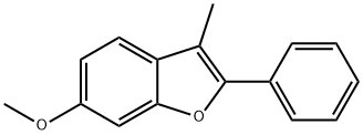 6-Methoxy-3-Methyl-2-phenylbenzofuran 结构式