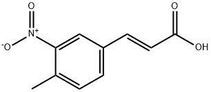 (E)-3-(4-甲基-3-硝基苯基)丙烯酸 结构式