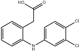 2-[(3,4-Dichlorophenyl)amino]benzeneacetic acid 结构式