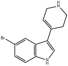 5-BROMO-3-(1,2,3,6-TETRAHYDROPYRIDIN-4-YL)-1H-INDOLE 结构式