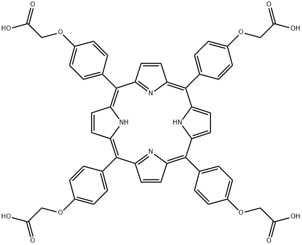 5,10,15,20-四(4-碳甲氧基苯基)- 21H,23H-卟啉 结构式