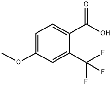 4-甲氧基-2-三氟甲基苯甲酸 结构式