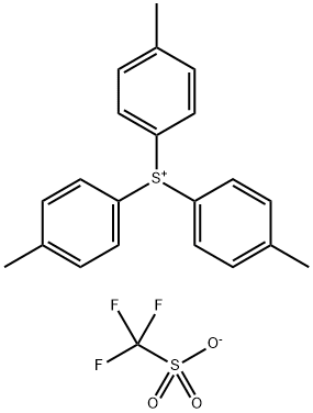 三(4-甲苯基)锍三氟甲烷磺酸盐 结构式