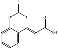 (2E)-3-[2-(二氟甲氧基)苯基]丙-2-烯酸 结构式