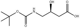 (S)-4-((叔丁氧基羰基)氨基)-3-羟基丁酸 结构式