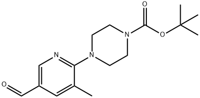 tert-butyl 4-(5-forMyl-3-Methylpyridin-2-yl)piperazine-1-carboxylate 结构式