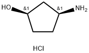 (1R,3S)-3-氨基环戊醇盐酸盐 结构式
