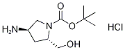 (2S,4R)-1-BOC-2-羟甲基-4-氨基吡咯烷盐酸盐 结构式