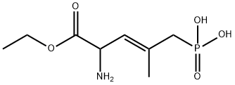 (E)-(+/-)-2-AMINO-4-METHYL-5-PHOSPHONO-3-PENTENOIC ACID ETHYL ESTER 结构式