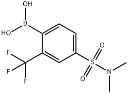 (4-(N,N-二甲基氨磺酰基)-2-(三氟甲基)苯基)硼酸 结构式