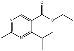 4-异丙基-2-甲基嘧啶-5-甲酸乙酯 结构式