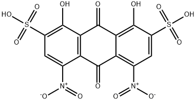 9,10-dihydro-1,8-dihydroxy-4,5-dinitro-9,10-dioxoanthracene-2,7-disulphonic acid 结构式