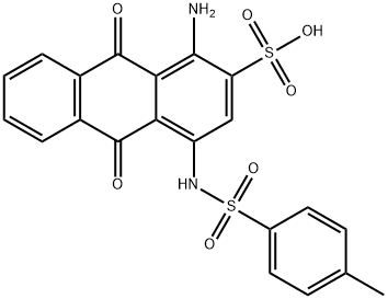 1-氨基-9,10-二氢-4[[(4-甲苯基)磺酰]氨]-蒽醌-2-磺酸 结构式