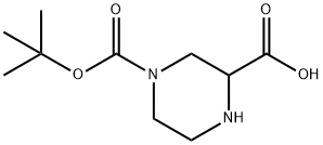 4-Boc-哌嗪-2-羧酸 结构式