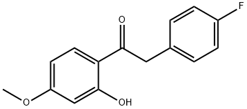 2-(4-Fluorophenyl)-1-(2-hydroxy-4-methoxyphenyl)ethanone 结构式