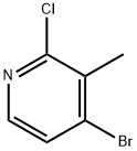 吡啶, 4-溴-2-氯-3-甲基- 结构式