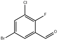 5-溴-3-氯-2-氟苯甲醛 结构式