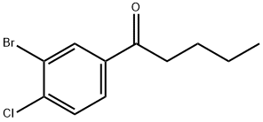 2-Bromo-4-butylcarbonyl-1-chlorobenzene 结构式