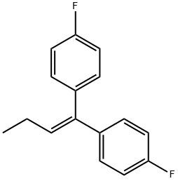 1,1-BIS(4-FLUOROPHENYL)-1-BUTENE 结构式