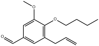 3-烯丙基-4-丁氧基-5-甲氧基苯甲醛 结构式