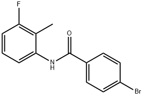 4-溴-N-(3-氟-2-甲基苯)苯甲酰胺 结构式