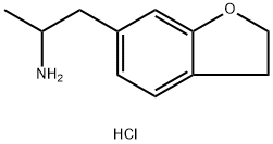 2,3-DIHYDRO-Α-METHYL-6-BENZOFURANETHANAMINE HYDROCHLORIDE 结构式