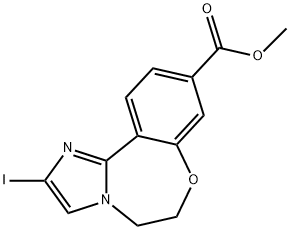 2-碘-5,6-二氢苯并[F]咪唑并[1,2-D][1,4]氧氮杂-9-羧酸甲酯 结构式